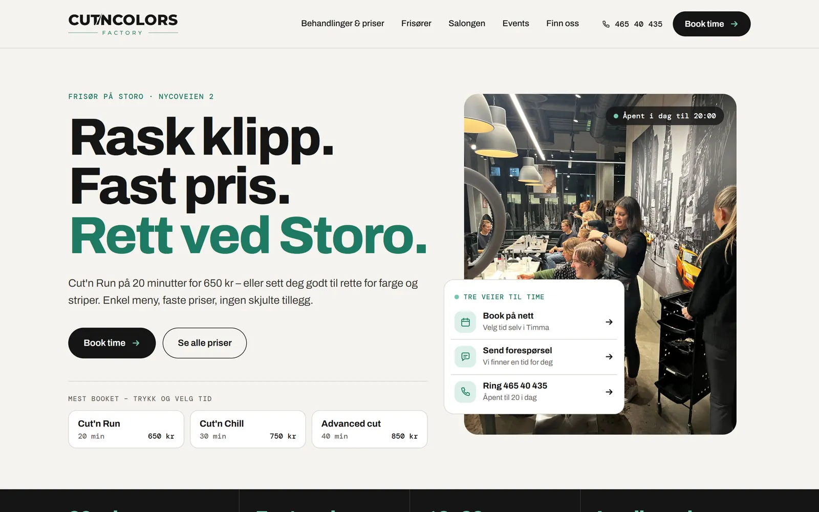 Den nye forsiden til CutnColors
